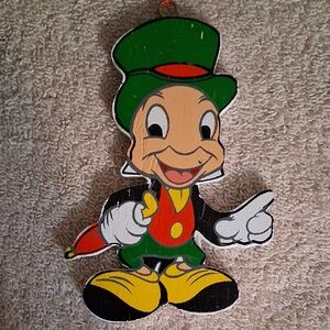 Disney Jiminy Cricket Holiday Ornament - Green, Yellow, Red, Black